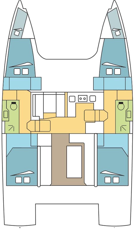 Charter Rental Catamaran LOU ROUSTIDOU in Caribbean Layout | Yacht4Less