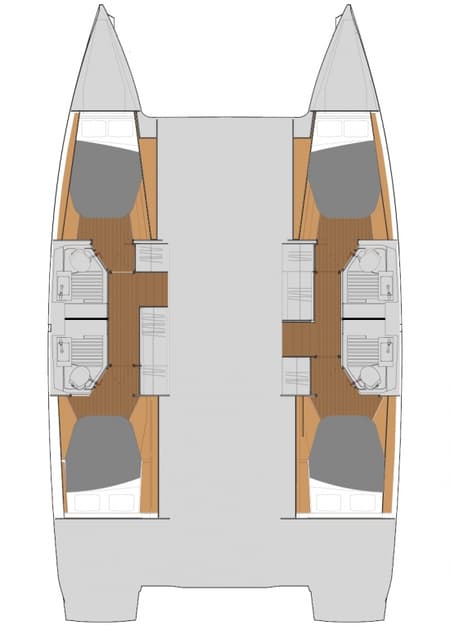 Charter Rental Catamaran Macho in Croatia Layout | Yacht4Less