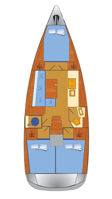 Charter Rental Sailboat Maja in Croatia Layout | Yacht4Less