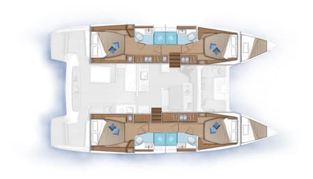 Charter Rental Catamaran Pnoe in Greece Layout | Yacht4Less