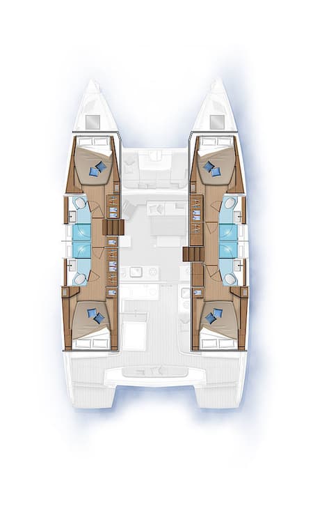 Charter Rental Catamaran Madame El Grande in Croatia Layout | Yacht4Less