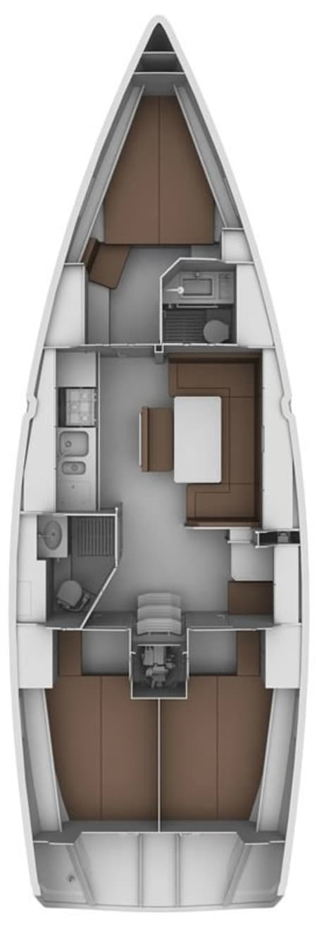 Charter Rental Sailboat Silver Arrow in Croatia Layout | Yacht4Less