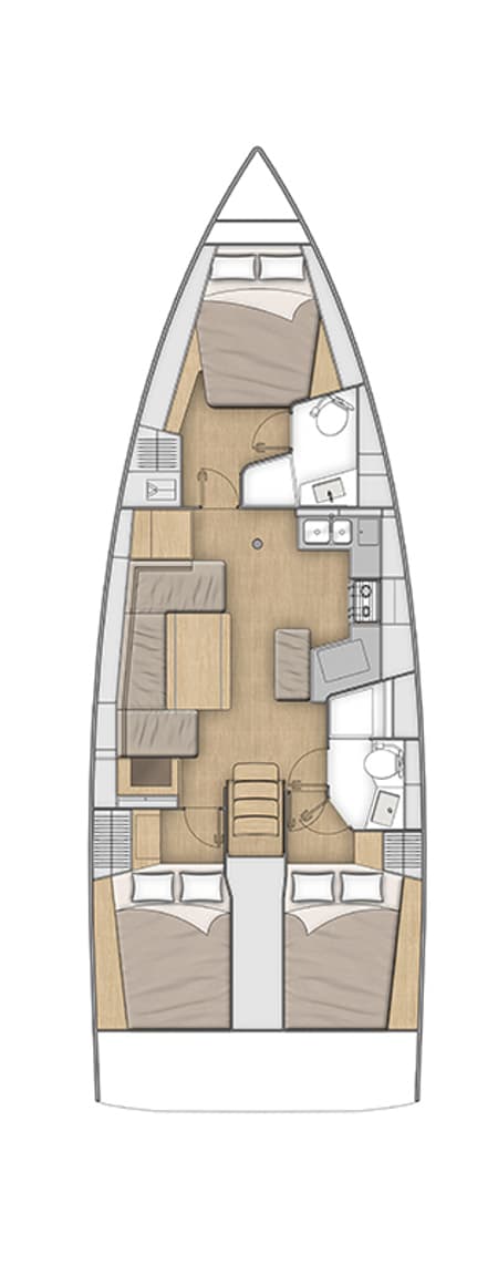 Charter Rental Sailboat Ferrari in Greece Layout | Yacht4Less