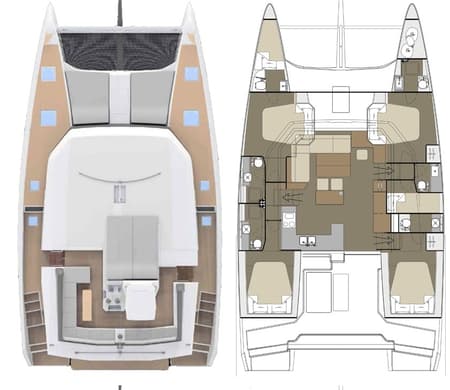 Charter Rental Catamaran Casablanca in Croatia Layout | Yacht4Less