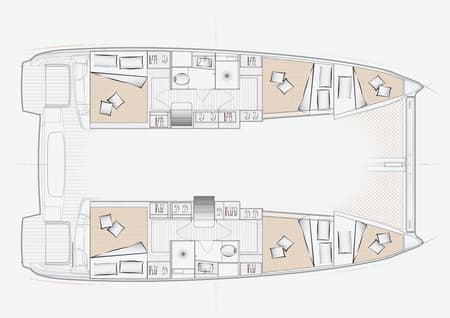 Charter Rental Catamaran Phos in Greece Layout | Yacht4Less