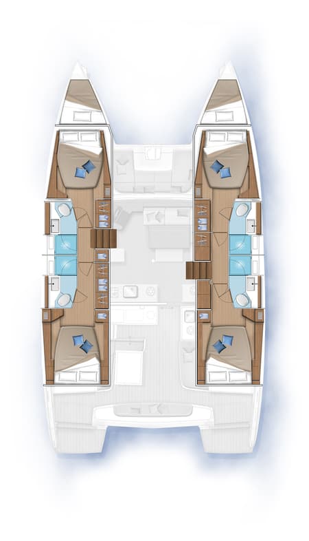 Charter Rental Catamaran If in Greece Layout | Yacht4Less