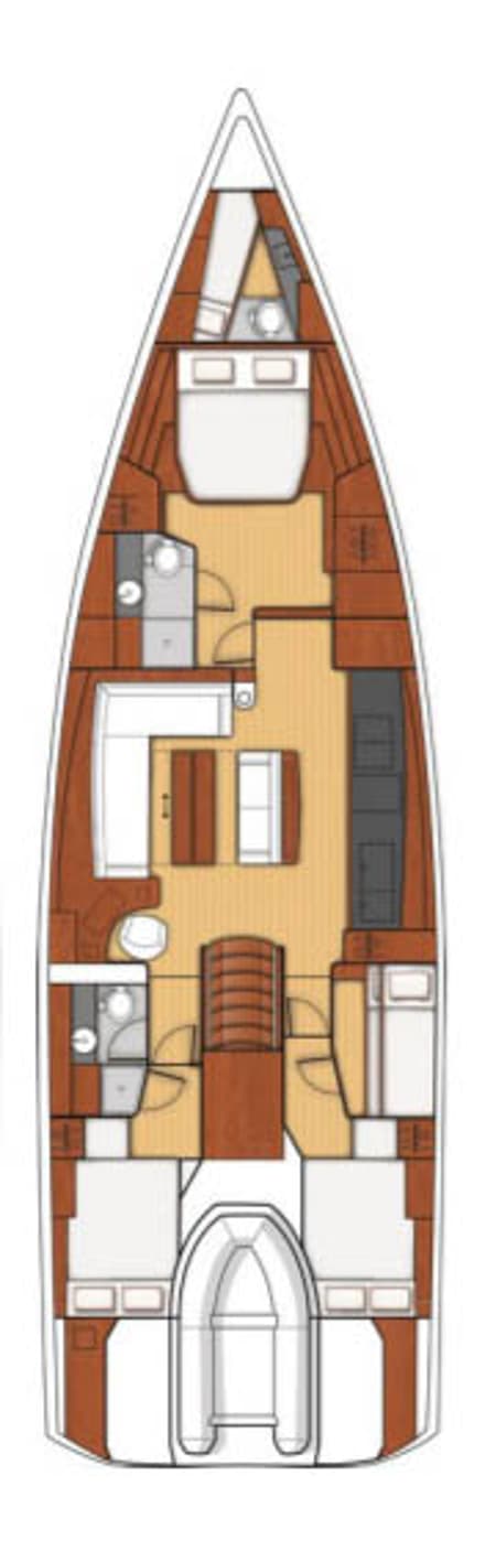 Charter Rental Sailboat Penultimo  in Greece Layout | Yacht4Less