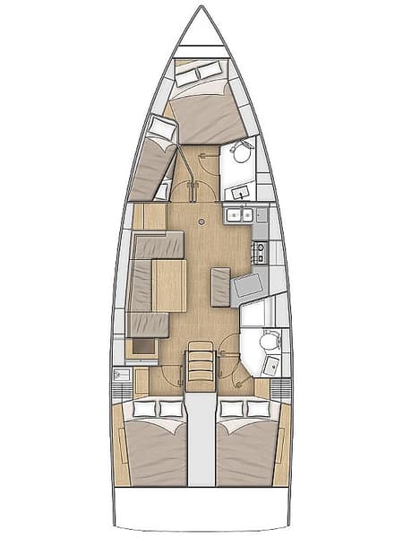 Charter Rental Sailboat Taylor in Greece Layout | Yacht4Less