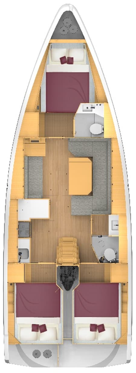 Charter Rental Sailboat Fiesta in Turkey Layout | Yacht4Less