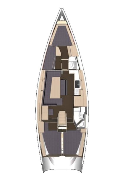 Charter Rental Sailboat Thetis in Greece Layout | Yacht4Less