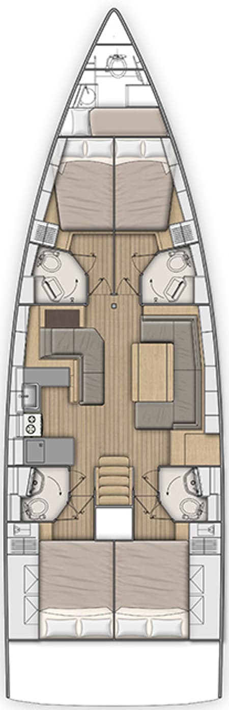 Charter Rental Sailboat Nireas in Greece Layout | Yacht4Less