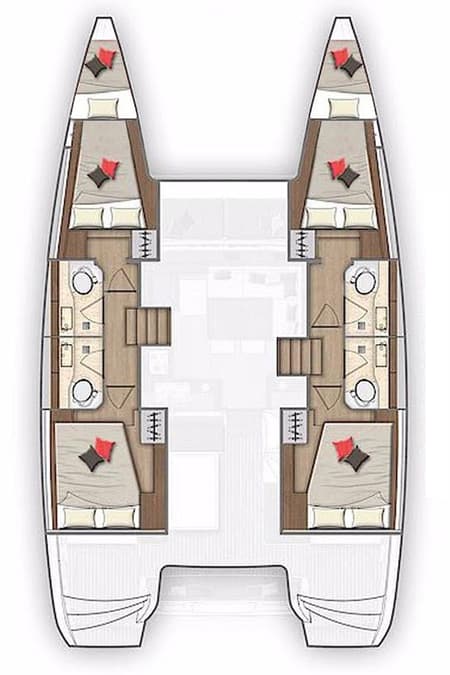 Charter Rental Catamaran Falcon in Turkey Layout | Yacht4Less