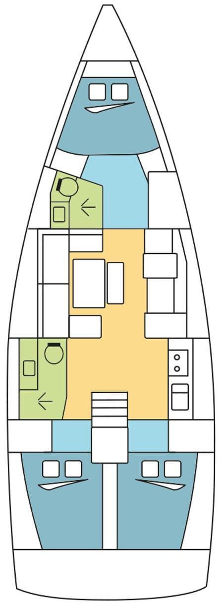 Charter Rental Sailboat FREDOTEO in Croatia Layout | Yacht4Less