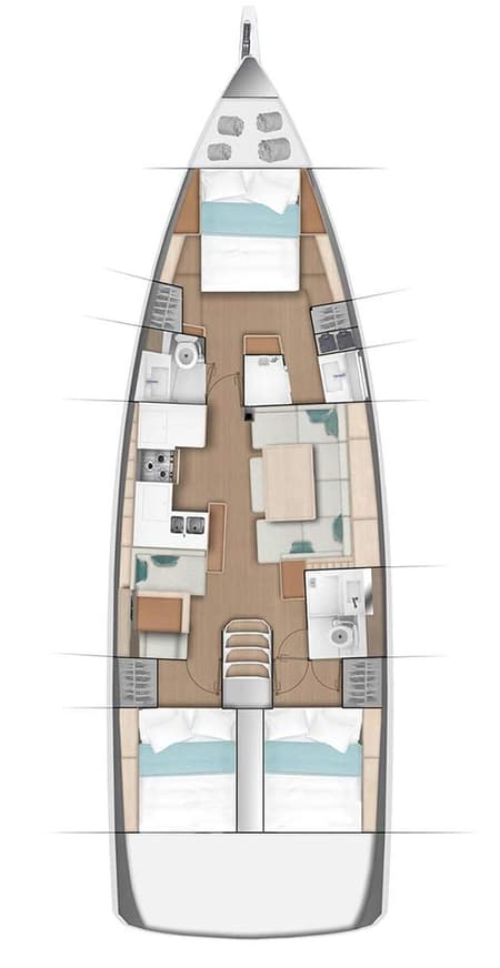 Charter Rental Sailboat La Vita e Bella in Turkey Layout | Yacht4Less