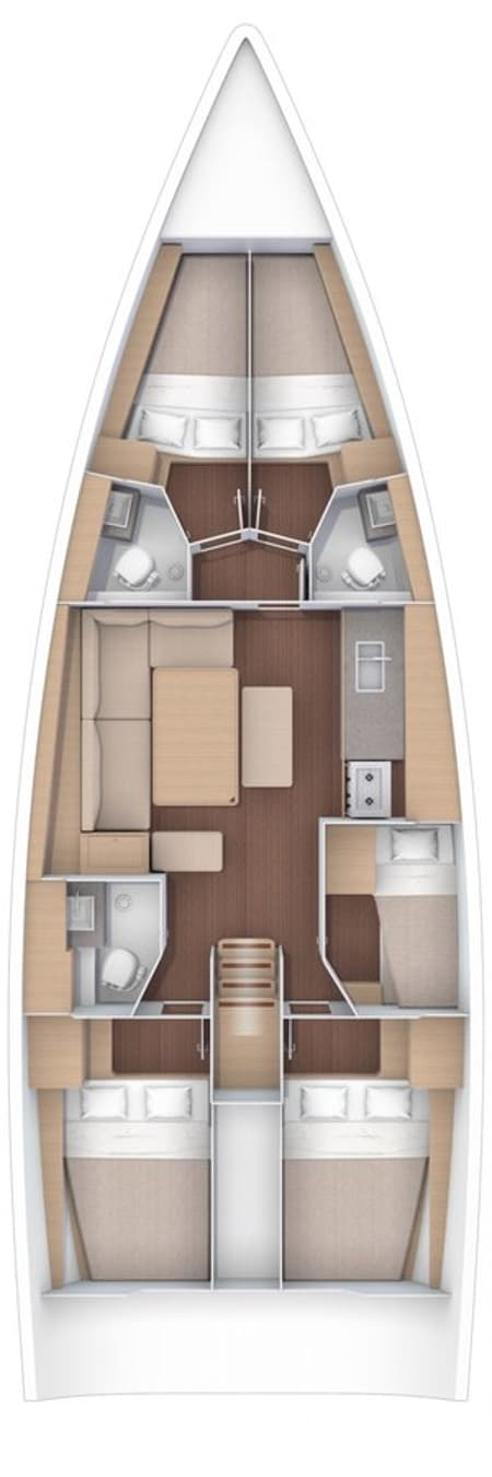 Charter Rental Sailboat Anthea in Croatia Layout | Yacht4Less