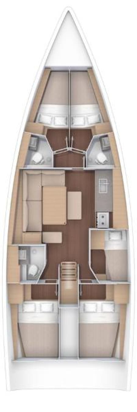 Charter Rental Sailboat Cupid in Croatia Layout | Yacht4Less