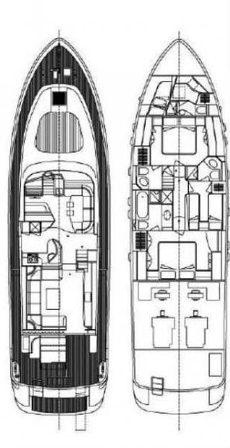 Charter Rental Motorboat Jantar in Croatia Layout | Yacht4Less