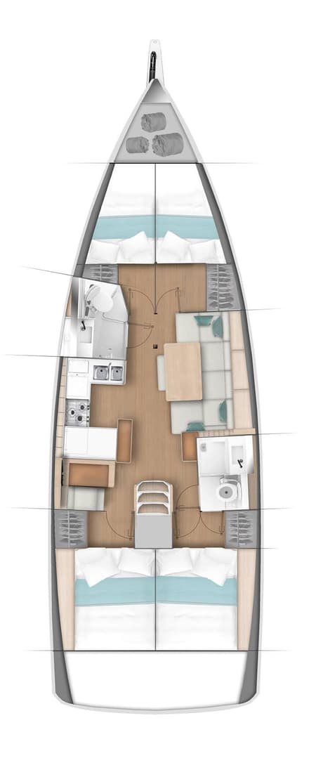 Charter Rental Sailboat Dory in Greece Layout | Yacht4Less