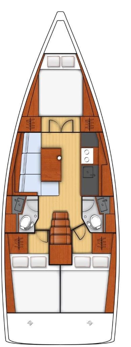 Charter Rental Sailboat Fede in Croatia Layout | Yacht4Less