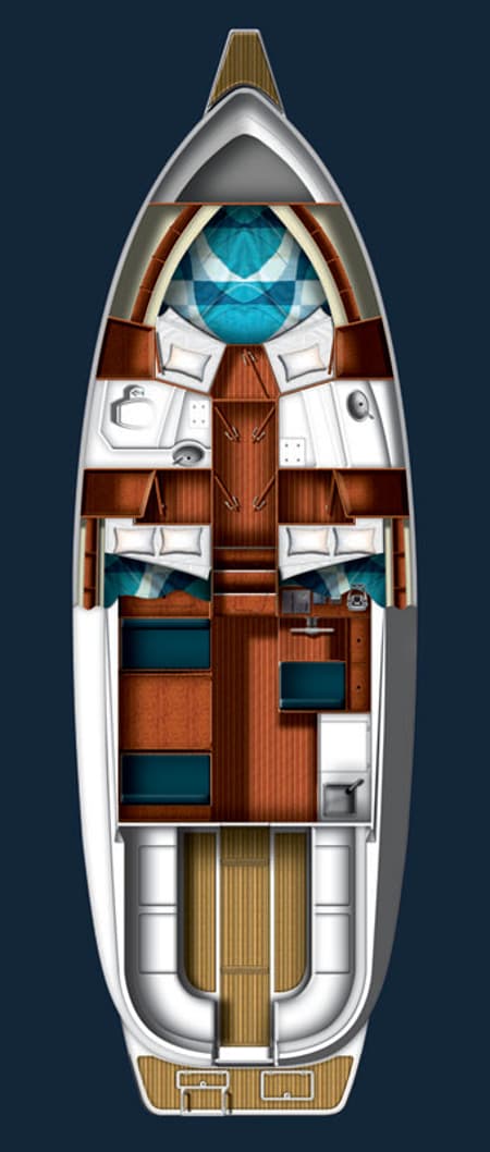 Charter Rental Motorboat Jedva in Croatia Layout | Yacht4Less