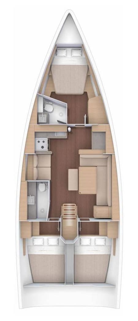 Charter Rental Sailboat Auszeit in Croatia Layout | Yacht4Less