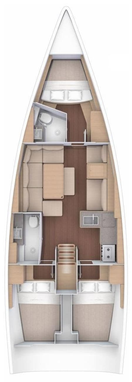 Charter Rental Sailboat Altair in Croatia Layout | Yacht4Less