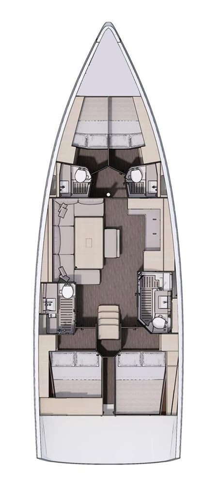 Charter Rental Sailboat Easy Eleven in Croatia Layout | Yacht4Less