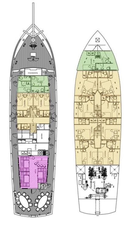 Charter Rental Gulet Tajna Mora in Croatia Layout | Yacht4Less