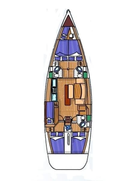 Charter Rental Sailboat Papalina in Croatia Layout | Yacht4Less