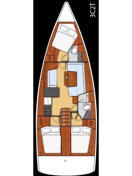 Charter Rental Sailboat 4Play in Croatia Layout | Yacht4Less