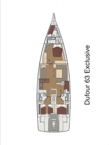 Charter Rental Sailboat Bahia Feliz V in Croatia Layout | Yacht4Less