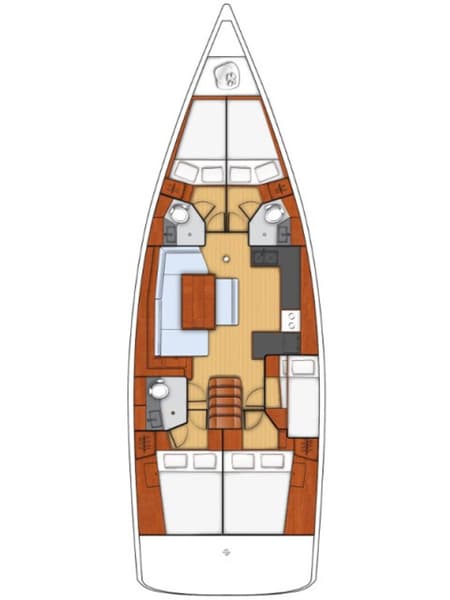Charter Rental Sailboat Mars Planet in Italy Layout | Yacht4Less