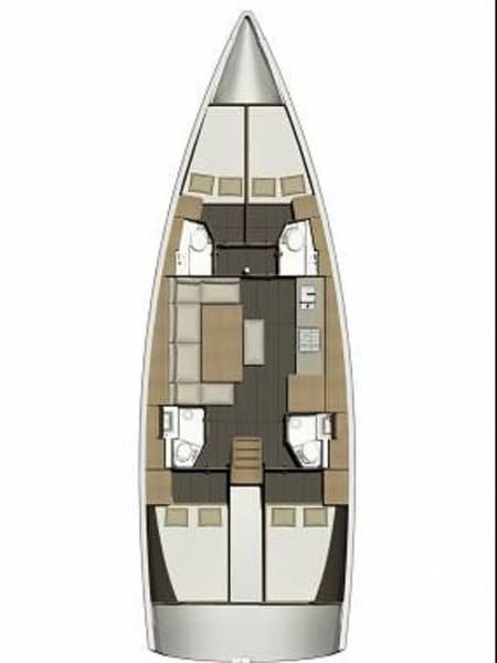 Charter Rental Sailboat Neptune Planet in Italy Layout | Yacht4Less