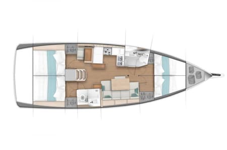 Charter Rental Sailboat Nymeria in Greece Layout | Yacht4Less