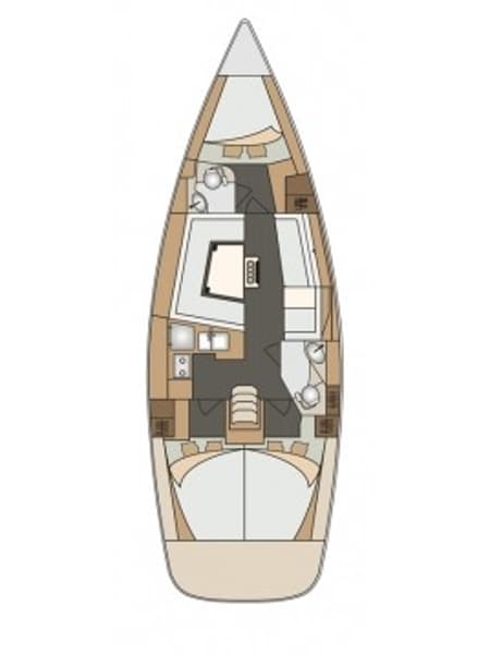 Charter Rental Sailboat Black Panther in Croatia Layout | Yacht4Less