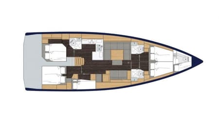 Charter Rental Sailboat Lady Flora 3 in Greece Layout | Yacht4Less