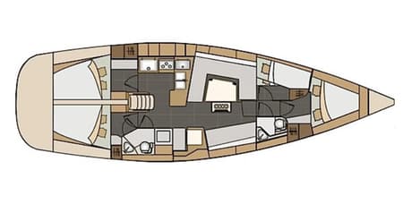 Charter Rental Sailboat Princess Tena in Croatia Layout | Yacht4Less