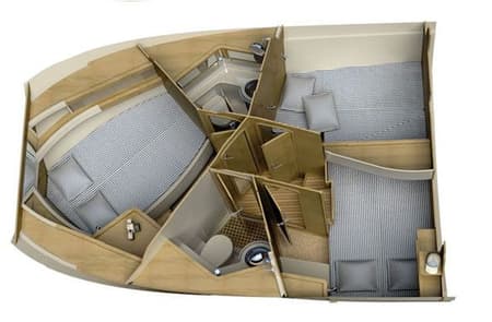 Charter Rental Motorboat Iris in Croatia Layout | Yacht4Less
