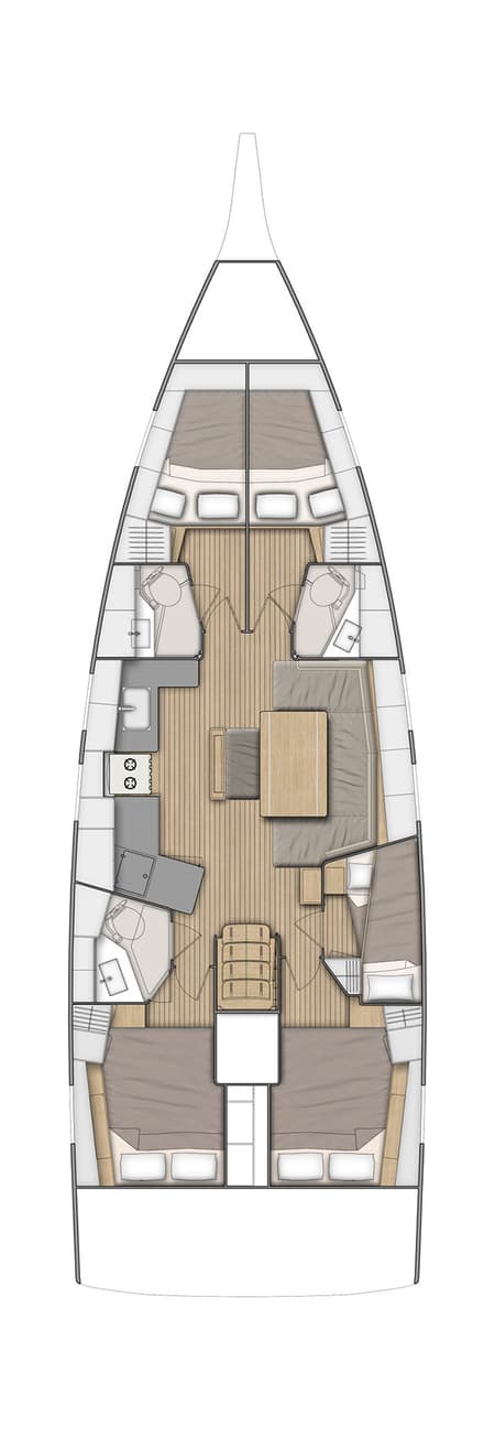 Charter Rental Sailboat Paradisea in Greece Layout | Yacht4Less