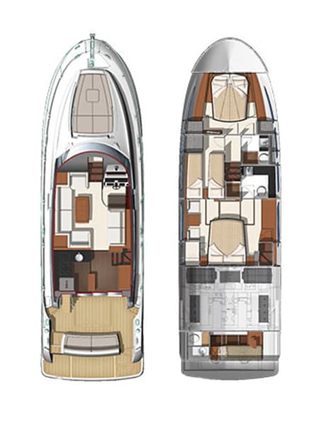 Charter Rental Motorboat Serendipity in Croatia Layout | Yacht4Less