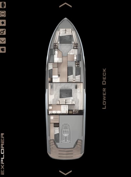 Charter Rental Motorboat Blue Moon in Croatia Layout | Yacht4Less
