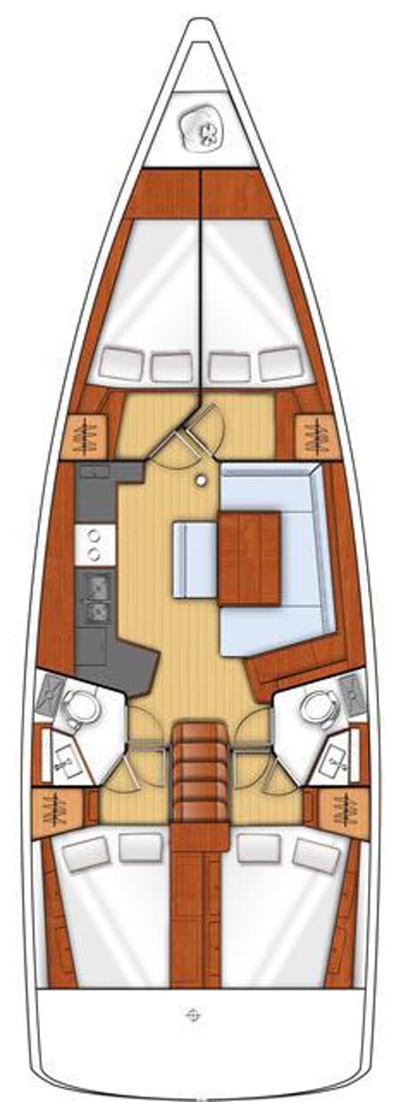 Charter Rental Sailboat Mediterraneo in Croatia Layout | Yacht4Less