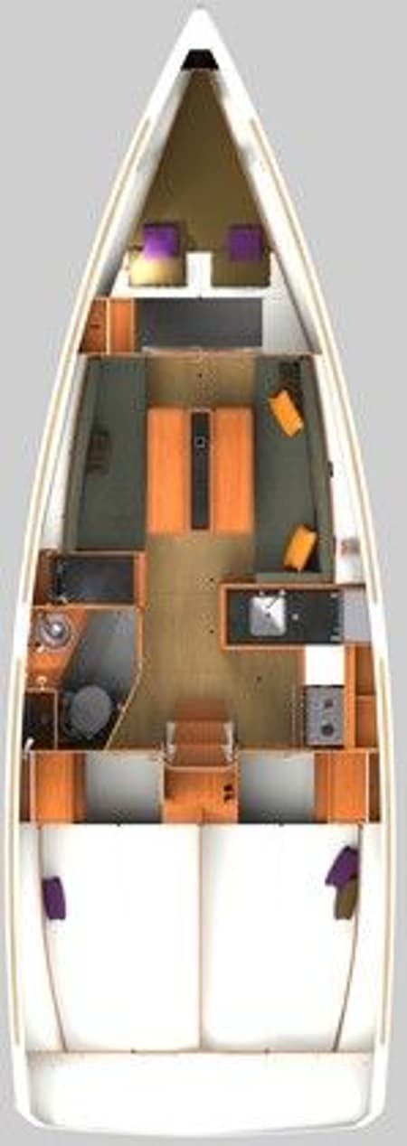 Charter Rental Sailboat Cha - Cha in Croatia Layout | Yacht4Less