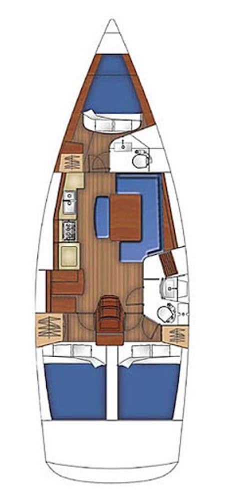 Charter Rental Sailboat Nar in Turkey Layout | Yacht4Less