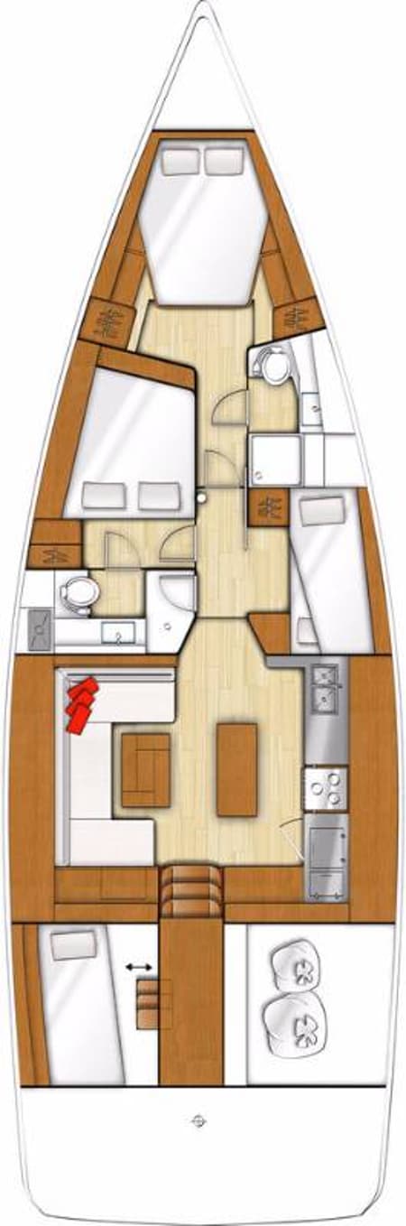 Charter Rental Sailboat Waypoint I in Croatia Layout | Yacht4Less