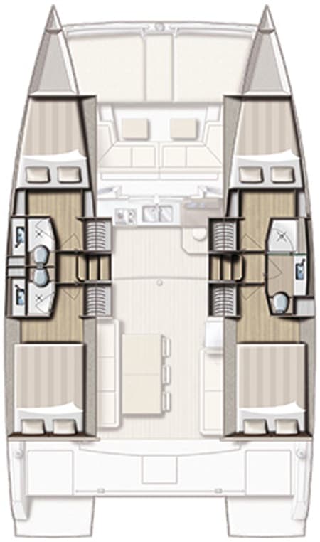Charter Rental Catamaran So Far So Good in Croatia Layout | Yacht4Less