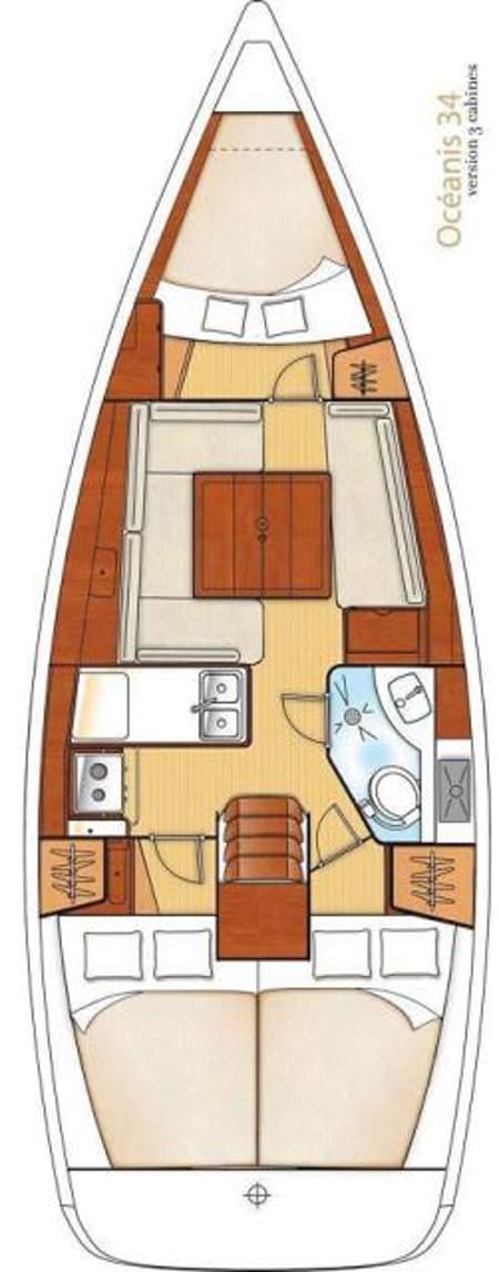 Charter Rental Sailboat Caprice in Croatia Layout | Yacht4Less
