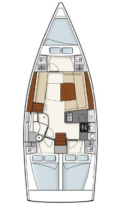 Charter Rental Sailboat Capriccio in Greece Layout | Yacht4Less