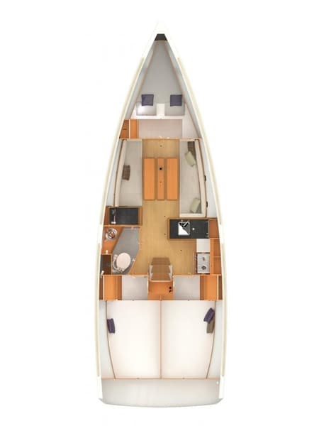 Charter Rental Sailboat Popeye in Croatia Layout | Yacht4Less