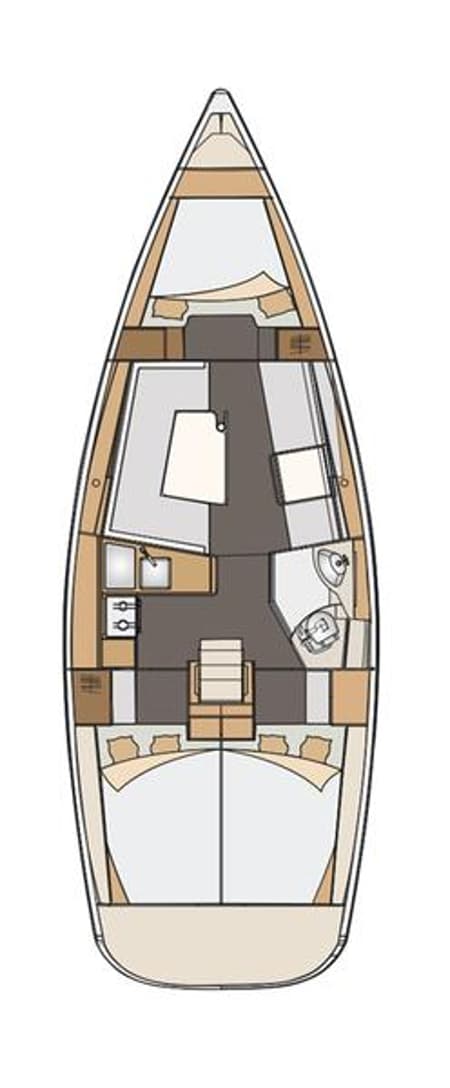 Charter Rental Sailboat Tesa in Croatia Layout | Yacht4Less